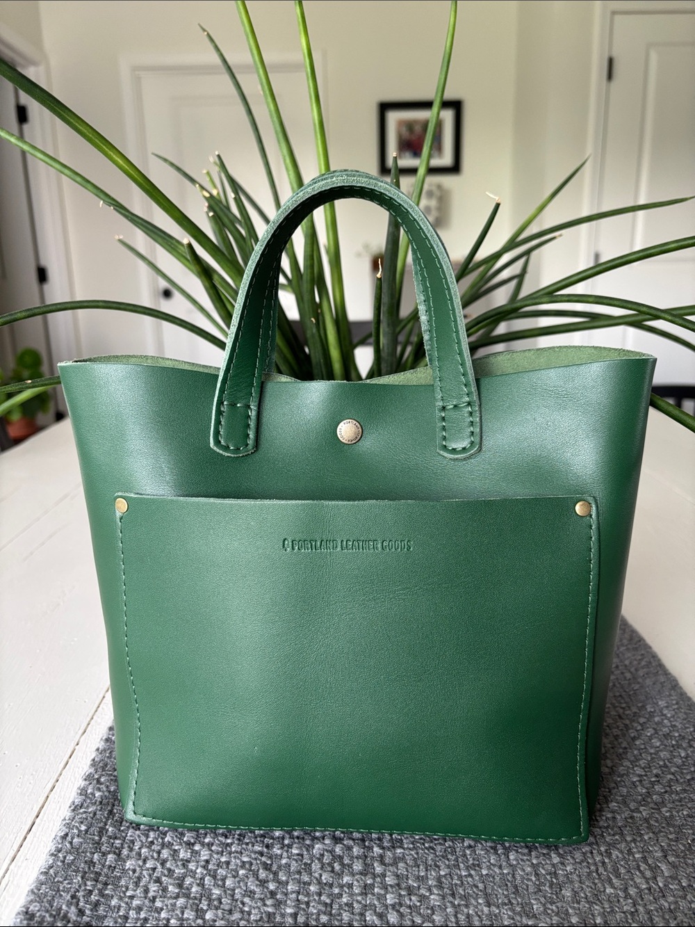 PLG Mini Snap Crossbody Tote in Mystery Green